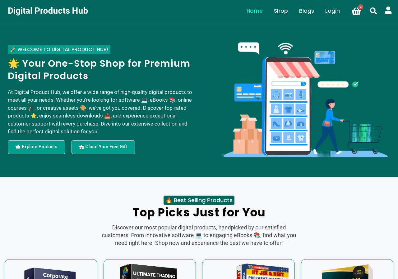 High Converting Digital Product Selling Website Template with 40+ Free Products
