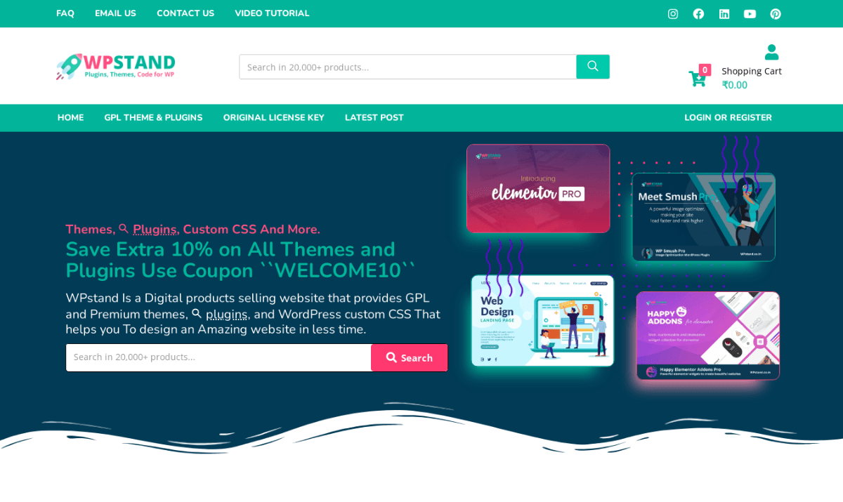 WordPress Theme and Plugin Selling Website Template with 500+ Products